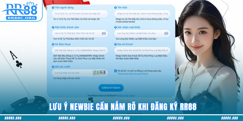 Lưu ý newbie cần nắm rõ khi đăng ký RR88
